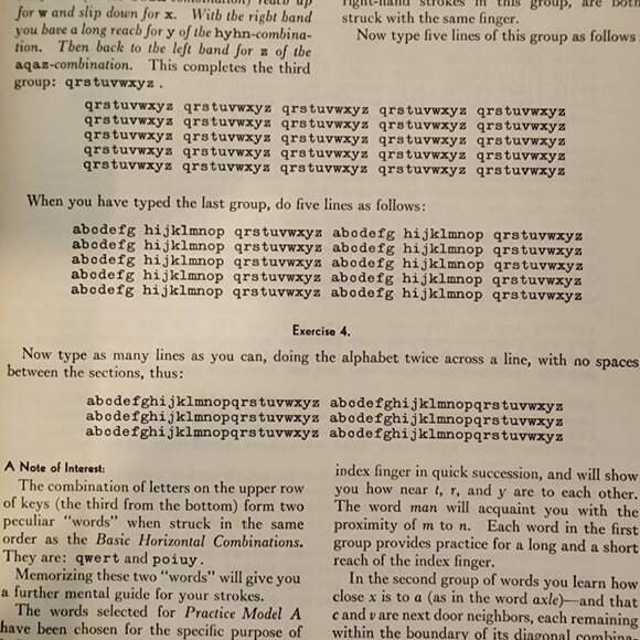 Vintage 1963 Touch Typing in 10 Lessons By Ruth Ben'Ary - Picture 3 of 8